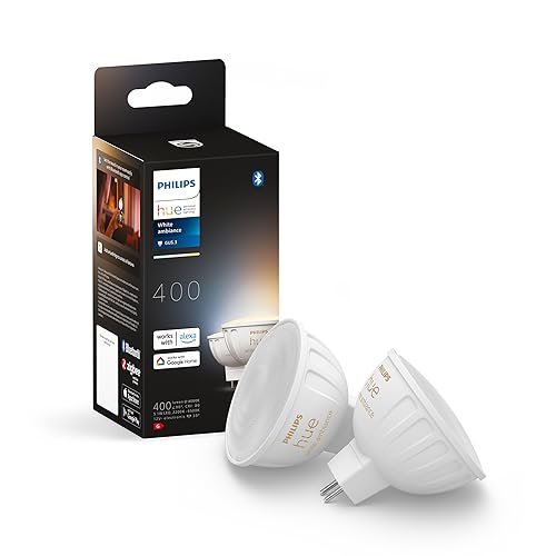 Philips Hue LED Smart Light spot - Warm to Cool White Light - 2 Pack - MR16, Warm- and Cool White
