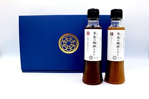 米長の極搾りだし 和風だし お茶漬け 調味料詰め合わせ ギフト プレゼント 創業文化5年の醸造所の職人手作り 無添加 引っ越し祝い 新築祝い 新居祝い プレゼント ギフト 人気ランキング 友達 人気 (生揚げ醤油200ml/焼きあご200ml)