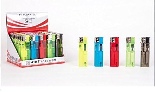 Box 50 Accendini Elettronici Ricaricabili - Accendini A Scatto Con Fiamma Regolabile - Foto 3