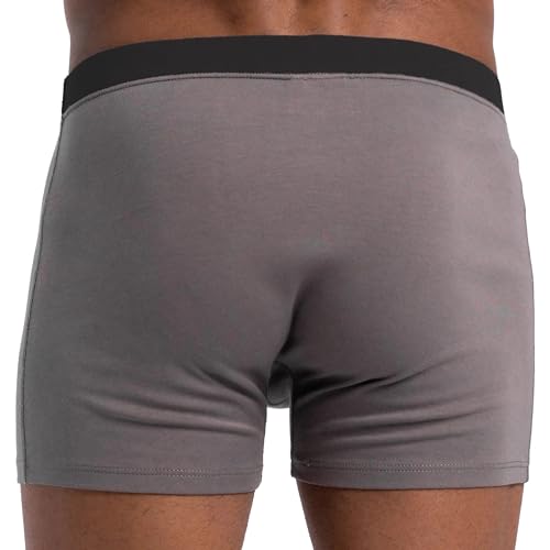 AYA | Men's Organic Pima Cotton Boxer Briefs | Natural Gray M3