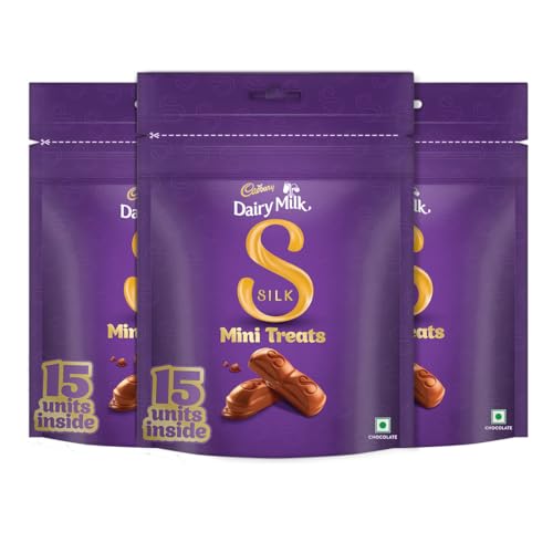 Image of Cadbury Dairy Milk Silk Mini Treats Chocolate Bar, 135 g (Pack of 3)