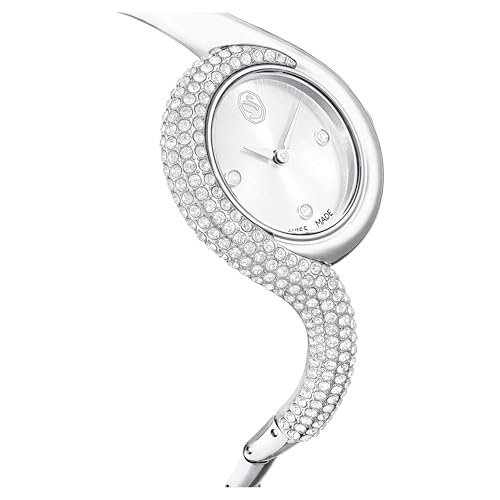 Swarovski Zegarek Dextera Asymmetric, Swiss Made, Metalowa bransoleta, W odcieniu srebra, Stal szlachetna