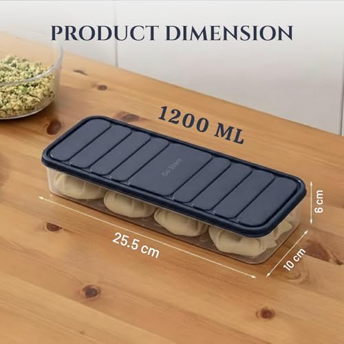 Image of GO STORE 2 Pcs Plastic Storage Containers Set for Kitchen | Pantry Organizer Kitchen Accessories Items, Fridge Storage Boxes | Leak-Proof, Durable and Space-Saving (1200ml)