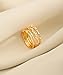 WFYOU Gold Rings for Women: Stackable Cubic Zirconia Ring Set, 14K Gold Plated, 5 Rings Size 6-10, Wedding Bands, Fashion Rings