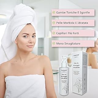 Olio Corpo Da Massaggio Anticellulite Forte - Rassodante Drenante Pancia - Per Coppette Massaggio Professionale E Massaggiatore Anticellulite - Nuova Formula - 200ml