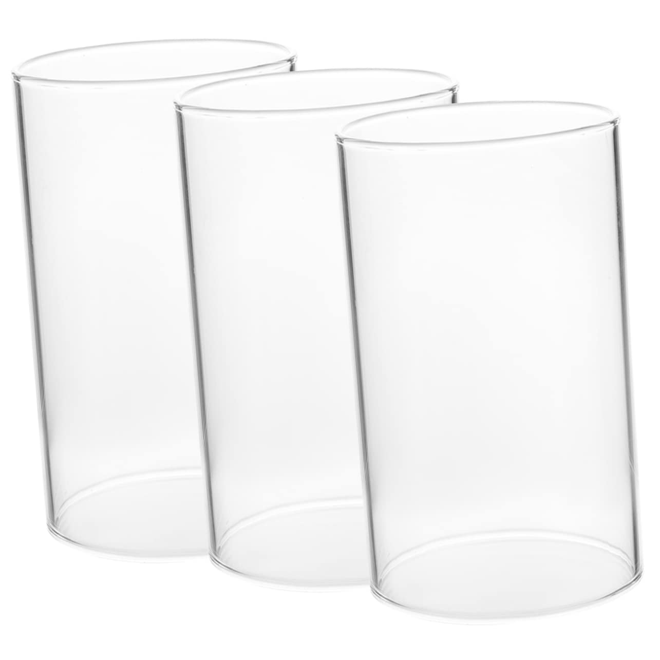 Cylindres en verre transparent pour bougies de supports et décoration table