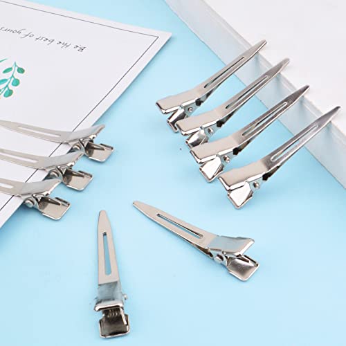 50 pinzas metal plata para cabello 1.75 pulg miniatura 7