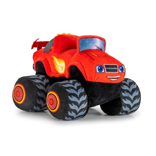 Jay Franco Monster Truck Plush Pillow Buddy - Soft Plushie Stuffed Pillow, Red - Blaze
