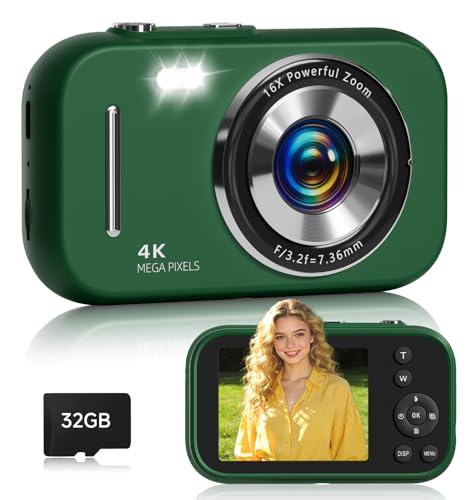 Appareil photo numérique 4K 48MP compact pour enfant avec carte SD 32Go