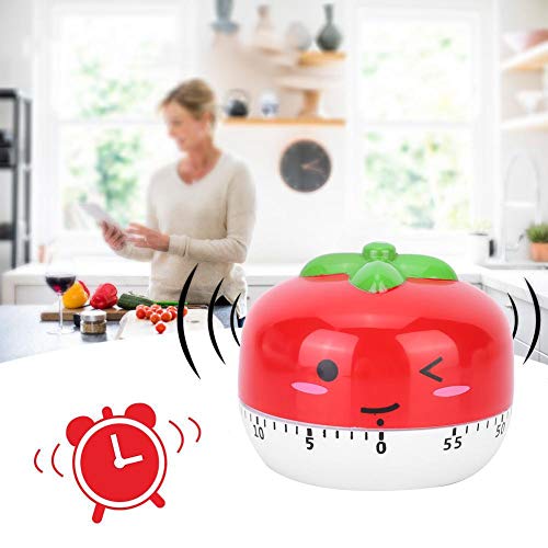 Tomatoes Lovely Carrot Kitchen Timer,Egg Timer,Mechanical Kitchen Timer,Kitchen Cooking Timers Mechanical Countdown Timer Alarm Clock for Baking Cooking and Learning - Image 3