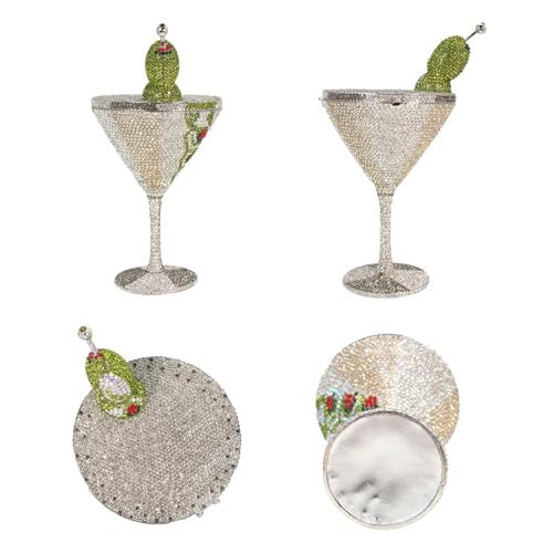 Image of Women Goblet Rhinestone Evening Bag Cocktail Cup Diamond Clutch Funny Crystal Prom Handbag Wedding Purse for Party