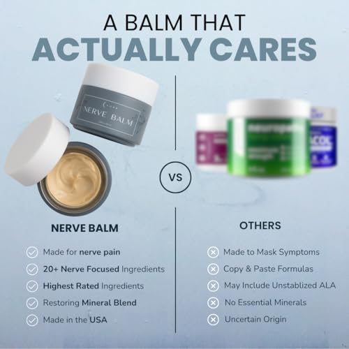 Image of Lune Nerve Balm - Neuropathy Cream for Burning, Tingling & Numbness in Feet & Hands | Natural Nerve Pain Relief Cream with Arnica, Vitamin B6 & Magnesium | 3.4 oz