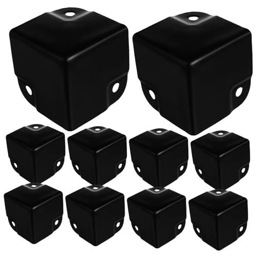 Caja De 12 Piezas Código De Ángulo De Equipaje Adhesivo Tapa Junta Soporte De Pared Para Estante De De Vinilo Borde Mesa De Esquina Salida Múltiple Mostrar Planchar Black OSALADI