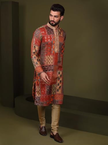 Men's Kurta Churidar Set - Traditional Indian Ethnic Wear for Men - Ideal for Weddings, Festivals & Celebrations2