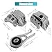 X AUTOHAUX 1 Set Engine Motor Transmission Mounts for Ram Promaster City 2.4L 2015-2018 for Jeep Renegade 2015-2020 No.68258599AA/68363755AA/68363756AA
