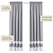ACHIM Light Filtering Curtain Panel for Windows - 52 x 63 - Lightweight Rod Pocket Drapes for Bedroom, Living Room - Polyester, Machine Washable - Grey/White