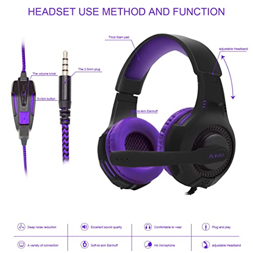 Anivia Gaming Headset, Ah68 Gaming Headphones With Microphone Noise Cancelling 7.1 Surround Sound 3.5Mm Jack Compatible With Xbox, Switch, Pc, Laptop, Nintendo, Ps4, Ps5 Headsets #TOP2