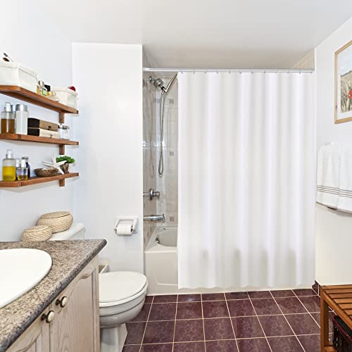 Allenjoy White Shower Curtain Bathroom Decoration Washable Polyester Fabric 72" X 72" (Hooks Not Included) #TOP4