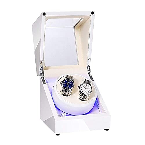 Roltin Windebox De Reloj Doble Blanco, Reloj Automático, Luz Led Incorporada, Pintura De Piano Exterior, Suministro De Energía Dual, Moto Silenciosa Roltin Windebox De Reloj Doble Blanco, Reloj Automático, Luz Led Incorporada, Pintura De Piano Exterior, Suministro De Energía Dual, Moto Silenciosa