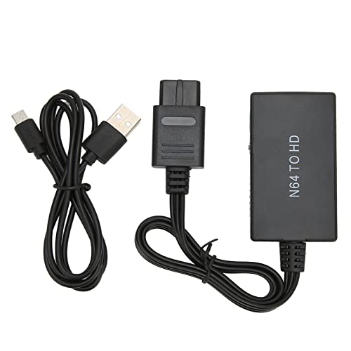Adaptador Convertidor N64 a HDMI, Convertidor de Interfaz Multimedia N64 a HD Compatible con Conmutación 720P 1080P, Adaptador Convertidor de Video Full HD para Modo de Pantalla N64