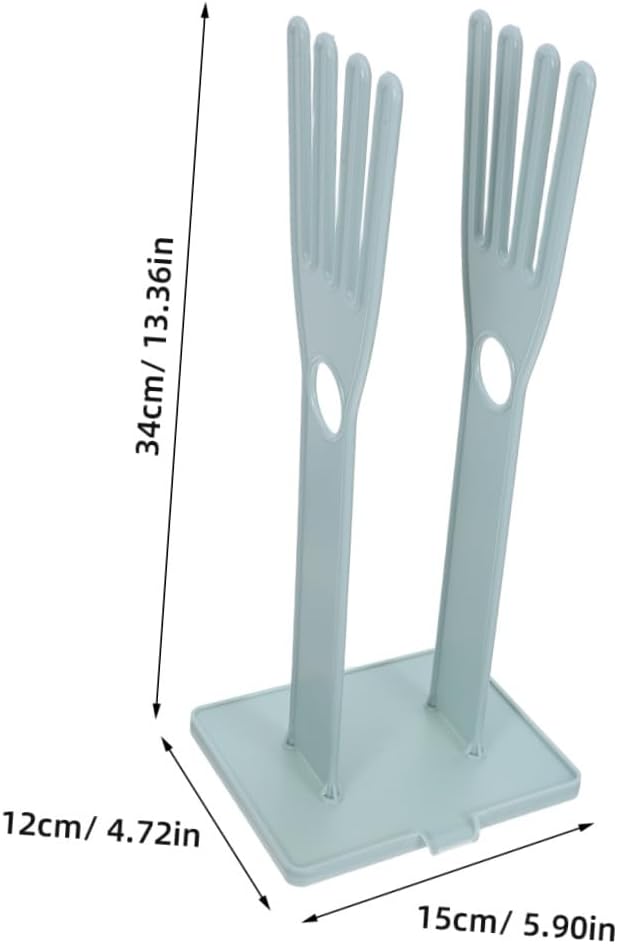 Cabilock 2pcs Multi-Functional Drain Rack for Rubber Gloves and Dish Cloths Space-Saving Kitchen Storage Blue