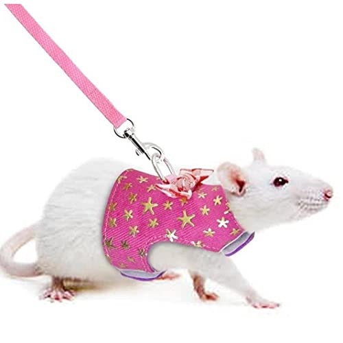 NIDONE Kleine huisdier outdoor wandelen harnas vest en riem set met schattige strik decor borst riem harnas voor konijn… - Image 6