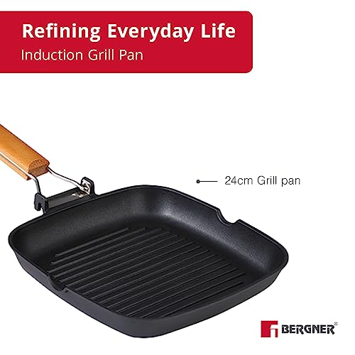 Asador BERGNER aluminio fundido 24cm inducción grill cuadrado in Wood Q3920 3