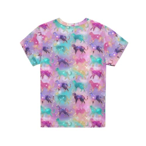 Image of ENLACHIC Girls Teens Pink Flamingo Printed Summer Short Sleeve T-Shirts Cute 3-16 Years