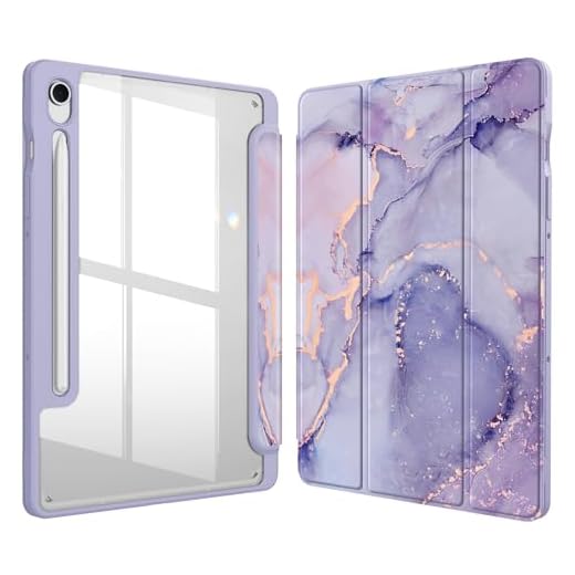 Fintie Capa fina híbrida para Samsung Galaxy Tab S9 FE 5G 10,9 polegadas/Galaxy Tab S9 11 polegadas 2023 com suporte para caneta S, capa à prova de choque com capa traseira transparente transparente,