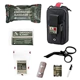 Medresq IFAK Trauma Kit – Compact Emergency First Aid Essentials for Military, Camping, Hiking, and Everyday Survival (Black)