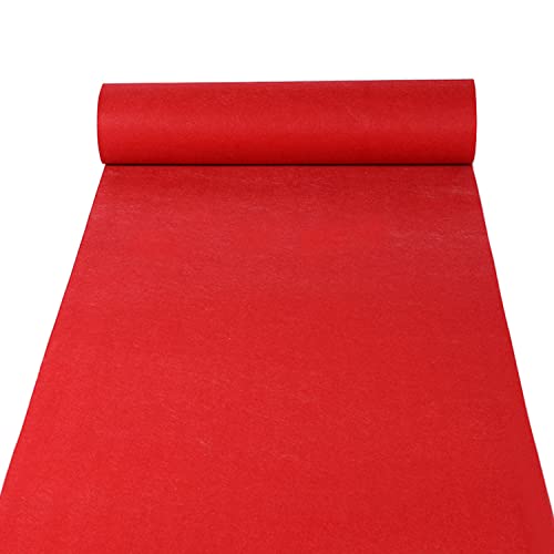 lesolar Rot Event-Teppich Läufer 10 x 1 m, 5.5 mm Hochzeitsläufer, Hochzeit Gang Läufer,...
