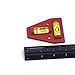 Swanson Tool Company CCL001 Cross Check Level mounts with Screws or Adhesive (Not Included), & Displays Front-To-Back or Side-To-Side Leveling, Red