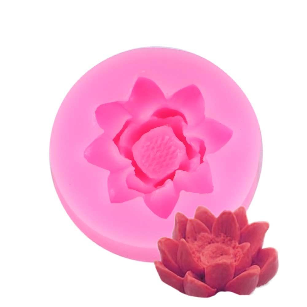 ZMDMAH Moule Silicone 3D Fleur De Lotus Pour Bougies Parfumées Et Savons - Moule à Bougie DIY