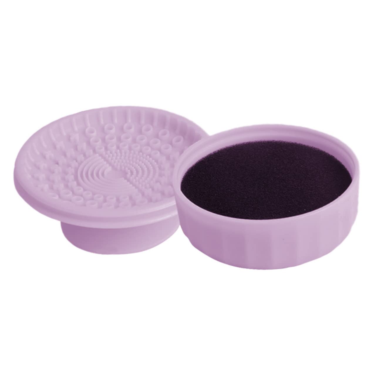 Ipetboom Scatola Per La Pulizia Dei Pennelli Da Trucco Con 4 Tappetini in Silicone Detergente Per Pennelli A Secco Accessori Per La Pulizia Degli Strumenti Da Trucco Portatili