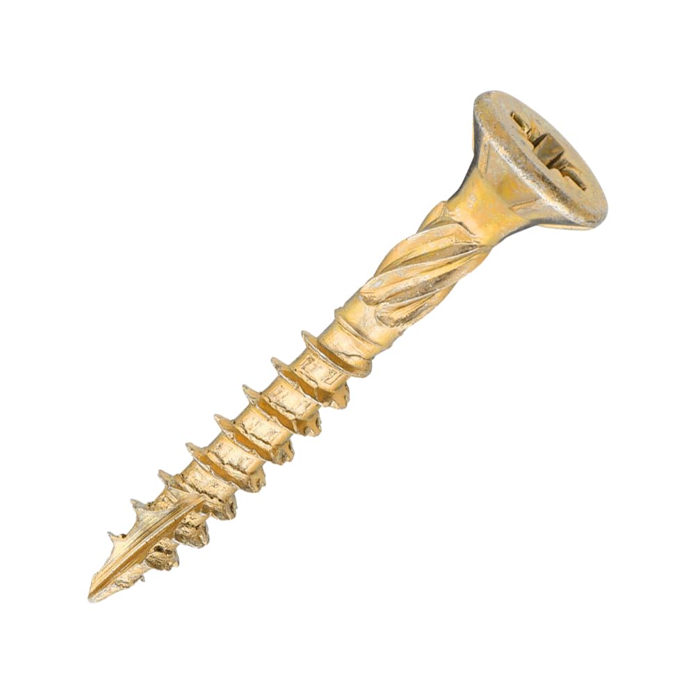 SiDAX Performance | Structural Timber Screws | PoziDrive | Countersunk | Yellow Zinc | 4.0 x 30mm | Box 200 pcs (STS01-040030) โ image 1