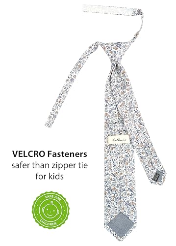 Boys' Floral Ties, Hook and Loop Pre-tied Flower Ties for Little Kids and Teens2