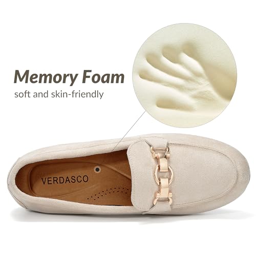 Image of VERDASCO Women's Loafers Comfort Slip-Ons Flat Work Shoes Casual Moccasins Penny Loafers Lady Dress Shoes