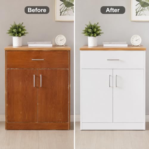 Image of WISDOM Self Adhesive Matt Wallpaper Waterproof Peel and Stick Decorative Contact Paper for Kitchen Cabinets, Wardrobe, Table, Drawer & Shelves, Easy DIY Home Decor Makeover 12X80 in