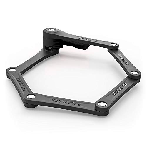 FoldyLock Clipster Folding Bike Lock - Compact Portable Lock - Smart Security Accessory Ultra Stylish and Lightweight with Key Set for Bicycles, E-Bikes and Scooters - 75cm