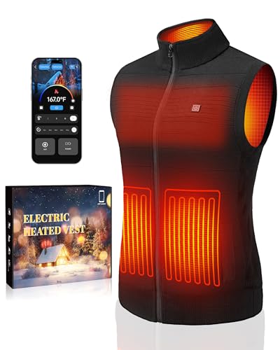 FIHOXU Women’s Heated Sweater Vest with 16000mAh Battery
