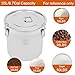 DYNAMI 8.7Gal 304 Stainless Steel Airtight Container with Lid and Locking Clamp,28-60Lbs Metal Bucket Large Food Storage Container Stainless Steel Milk Can,for Rice, Flour,Oil,Soup(33L)