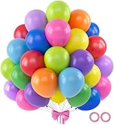 120pcs Rainbow Balloons 12 Inch Colorful Latex Balloon Garland Arch Kit for Birthday Baby Shower ...