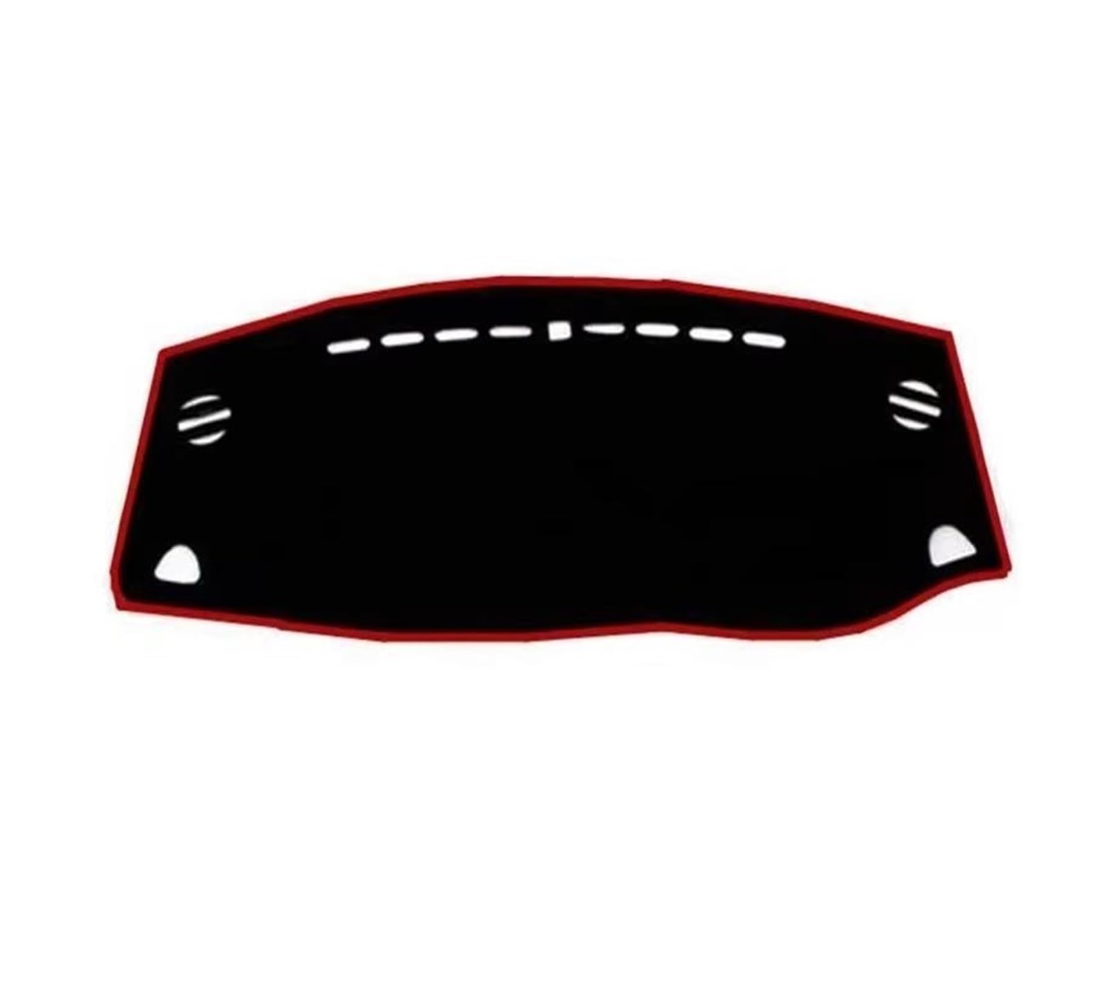 Dashboard Matte Für KIA Für Carens RP 2013-2019 Zubehör Dashboard Abdeckung Matte Pad Innen Instrument Sonnenschirm Teppich Center Konsole Armaturenbrett Matte(Black(Red Edge) RHD)
