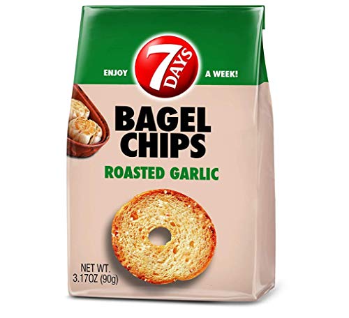 7Days Bagel Chips, Roasted Garlic, No Artificial Ingredients, Non-GMO Snack,