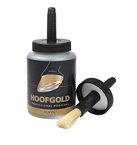 HOOFGOLD Huföl für Pferde mit Pinsel - zur täglichen Hufpflege bei sprödem und brüchigem Horn - 500 ml Cover