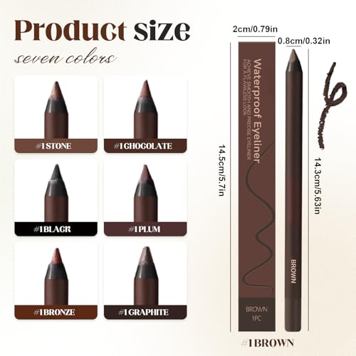 Eyeliner Duo a prueba de agua Moonboat, lápiz afilable marrón miniatura 3