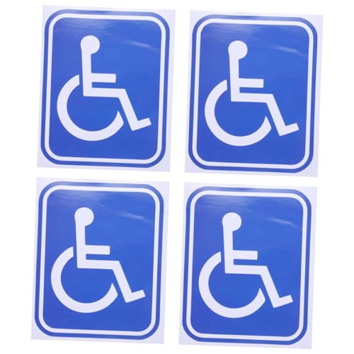 SOIMISS 4 Piezas Adhesivos de identificación de discapacidad letras elogio etiquetas adhesivas etiqueta adhesiva para discapacitados pegatinas para discapacitados Azul