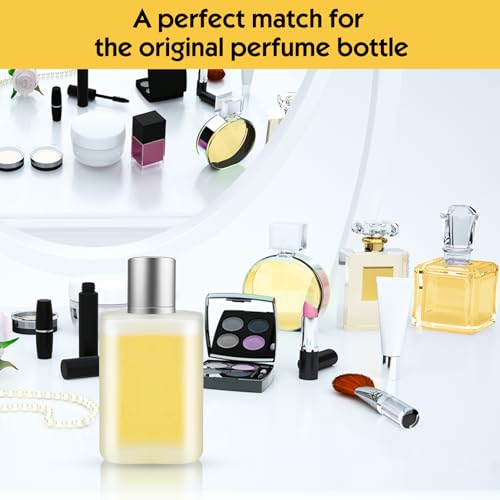 Bohoray 100ml Empty Glass Perfume Atomiser, Clear Glass Atomiser Spray Bottles, Refillable Spray Perfume Bottles Fine Mist Cosmetic Container for Travel (Grey Cover) - Image 8