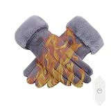 女性用電気手袋、女性用加熱手袋 | タッチスクリーン急速加熱 - 暖かい 電気ミット 女性 女の子 ランニング 乗馬用