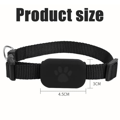 GPS Tracker Katze, Mini GPS Tracker für Hund, Verstellbarer Halsband, Kompatibel mit iOS und Android, Bluetooth Haustier Locator Wasserdicht (A).